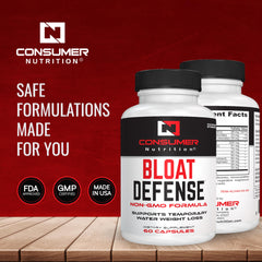 Consumer Nutrition diuretic pills green tea ingredient highlighted on packaging