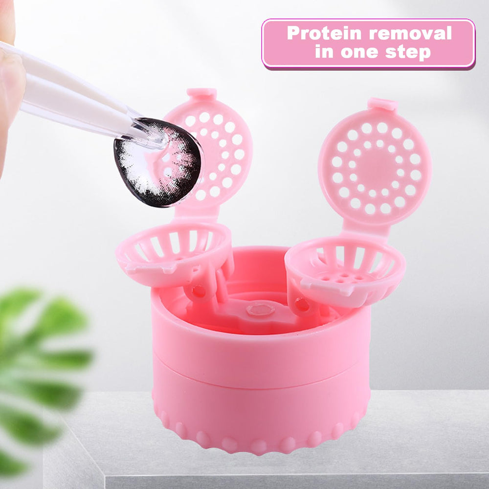 Hollow out basket with tweezers and lens clip