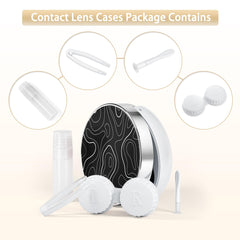 5-in-1 compact lens case including mirror, tweezers, and remover stick
