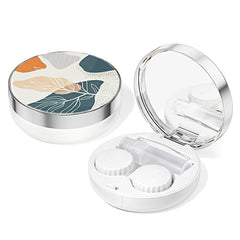 Compact travel contact lens case with mirror
