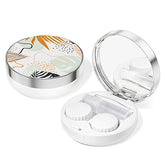 Compact travel contact lens case with mirror and tools