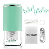 Green portable contact lens cleaner device – front view