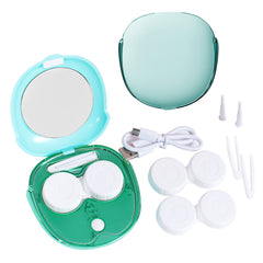Green portable ultrasonic contact lens cleaner machine