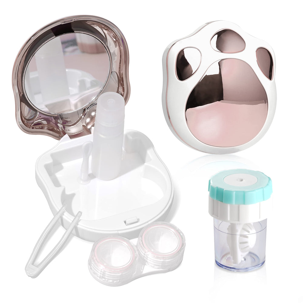 Portable solution bottle with pink travel kit