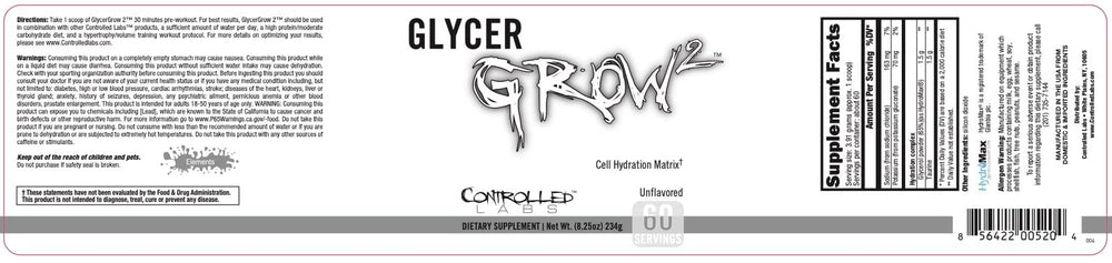 Controlled Labs GlycerGrow mixed with water during training for hydration.