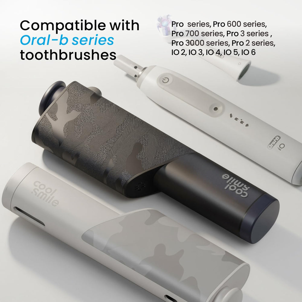 Case holding one toothbrush and one brush head