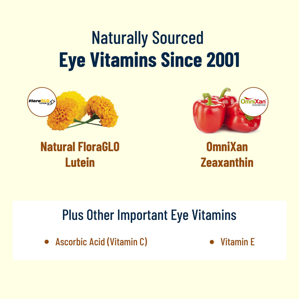 Copper-free and soy-free VCaps eye vitamins packaging