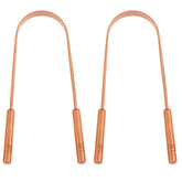 Copper tongue scraper with traditional Ayurvedic design