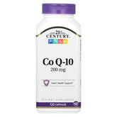Front view of 21st Century Co Q10 200 mg capsules bottle (120 count)
