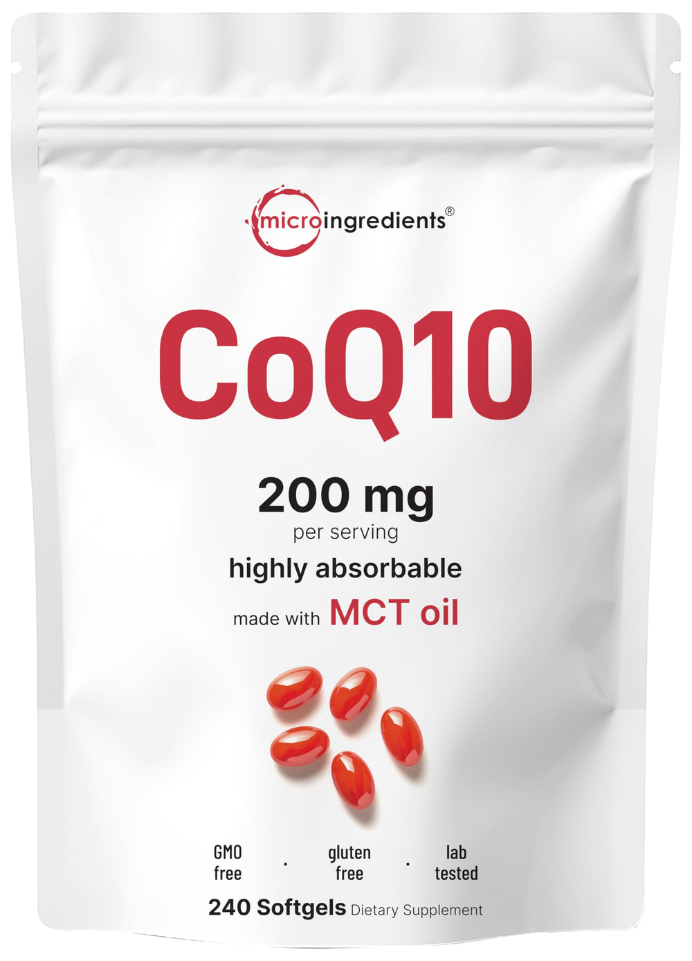 CoQ10 200mg softgels with coconut MCT oil - hero image