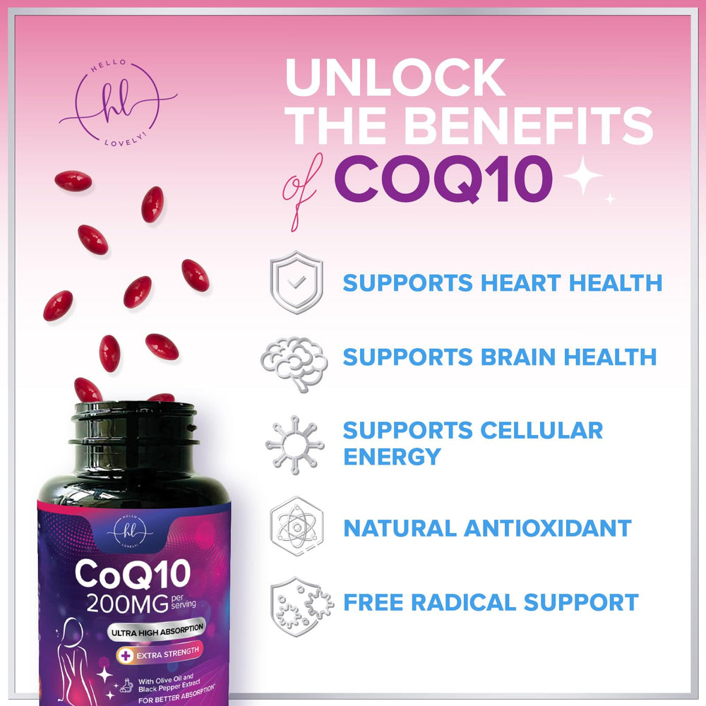 CoQ10 softgels supporting energy production