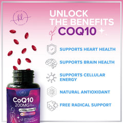 CoQ10 softgels supporting energy production