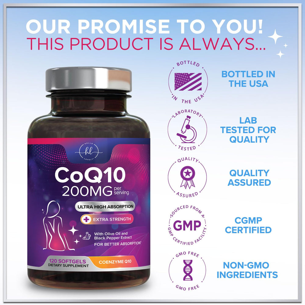 Heart health concept with CoQ10 softgels