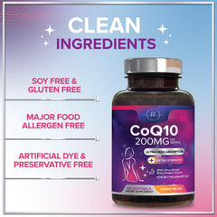 CoQ10 softgels packaging with box and bottle