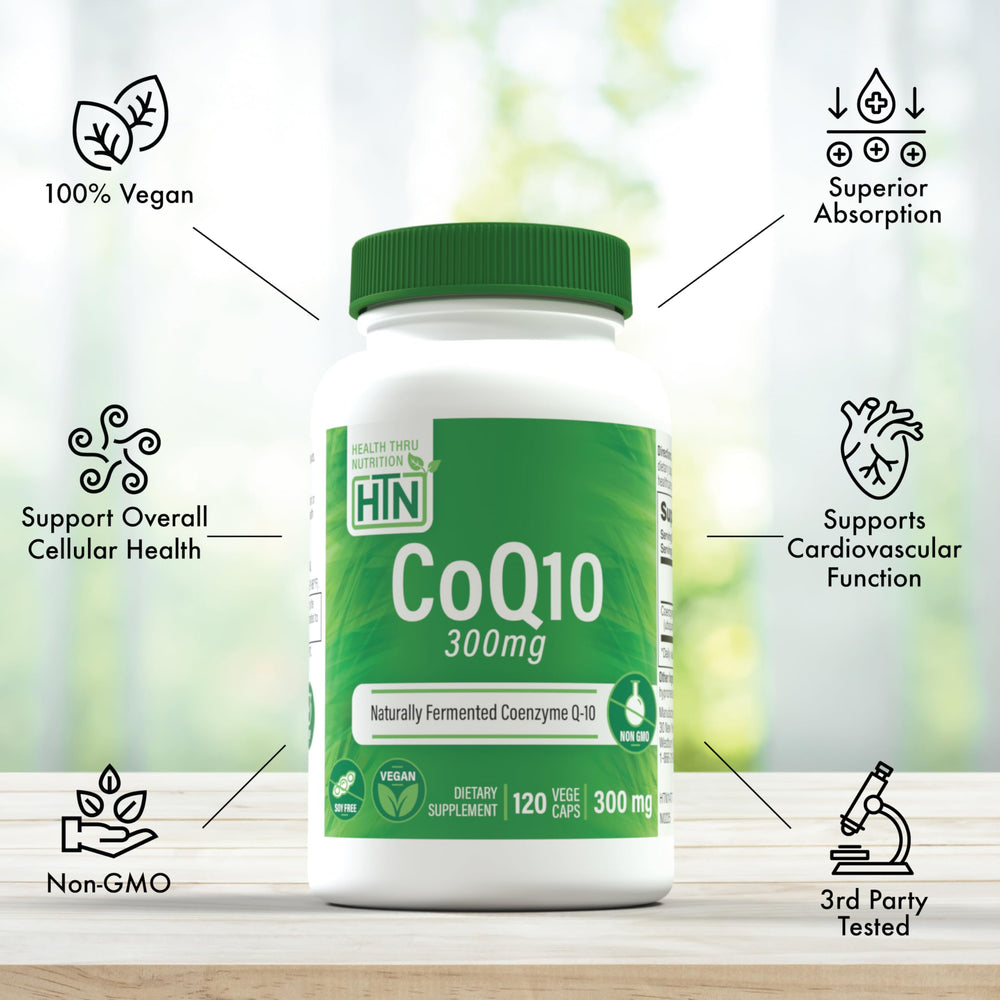 CoQ-10 300mg high-potency bottle label