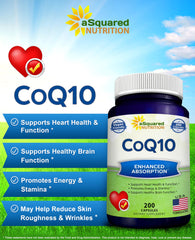 Close-up of CoQ10 400mg capsules