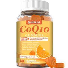 Front view of CoQ10 500mg Gummies bottle with label