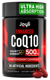 Joyli High Absorption CoQ10 500mg bottle front view