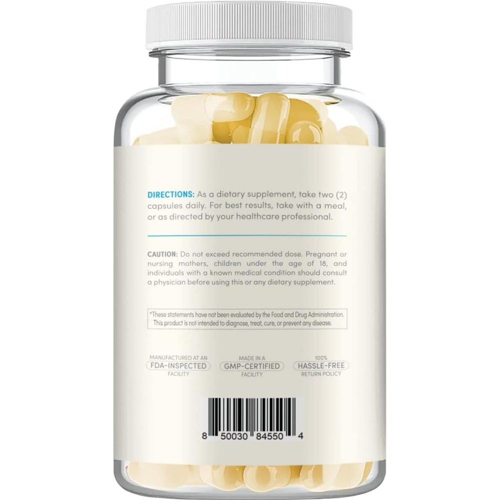 Close-up of quick-absorption CoQ10 capsules