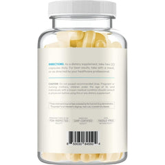 Close-up of quick-absorption CoQ10 capsules