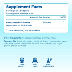 Bottle label displaying serving count of 100