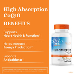 CoQ10 with Bioperine for enhanced absorption