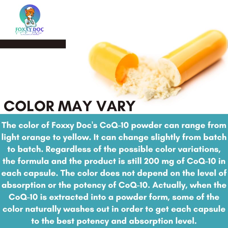 CoQ10 capsules being dispensed from bottle