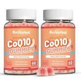CoQ10 Gummies bottle showing 200 mg CoQ10 with Omega-3 and Magnesium