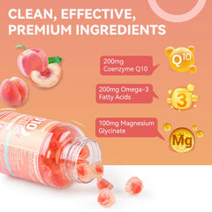 Molten Peach flavor CoQ10 gummies