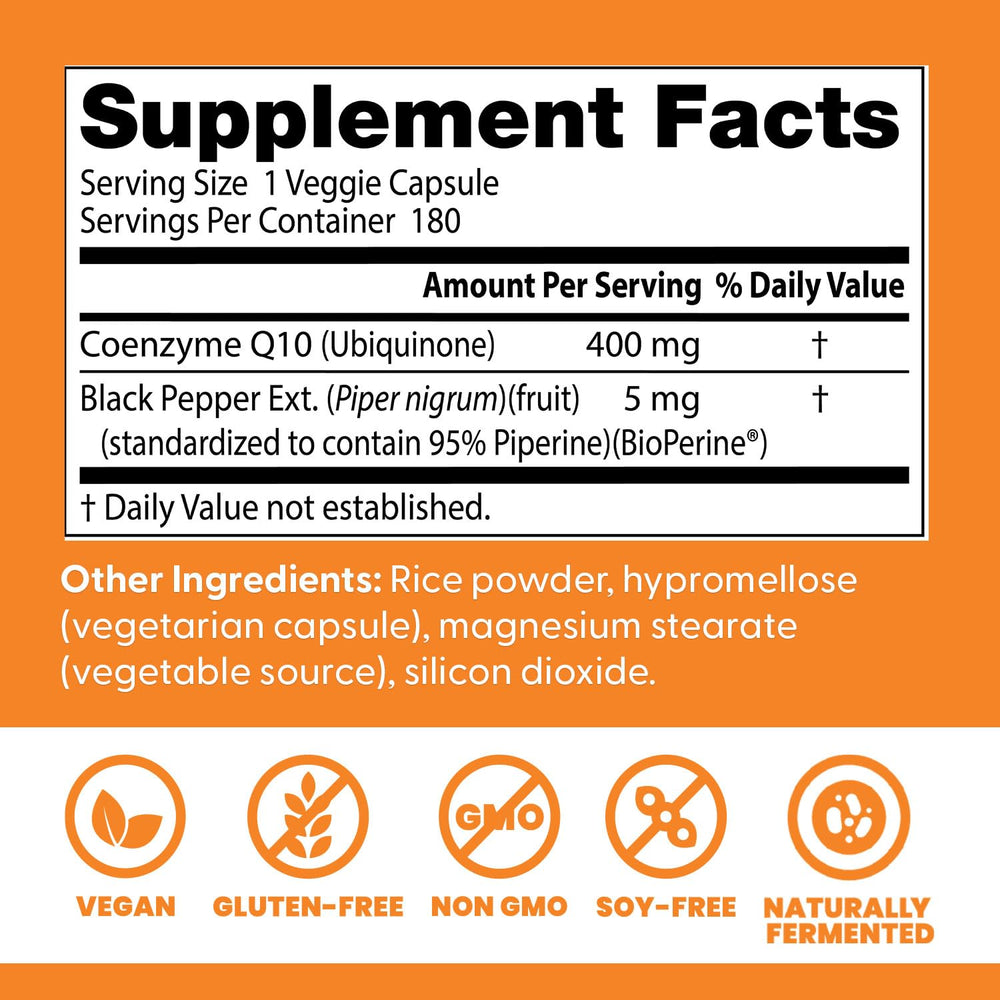 CoQ10 promoting heart health and cellular energy