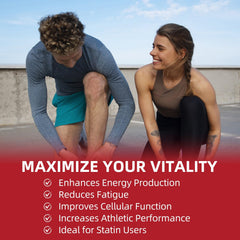 Non-GMO, gluten-free, soy-free CoQ10 supplement packaging