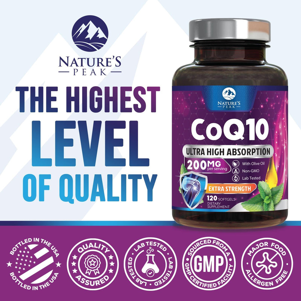 Gluten-free label on CoQ10 bottle