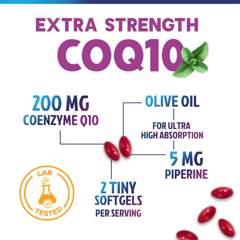 CoQ10 ingredients list and supplement facts