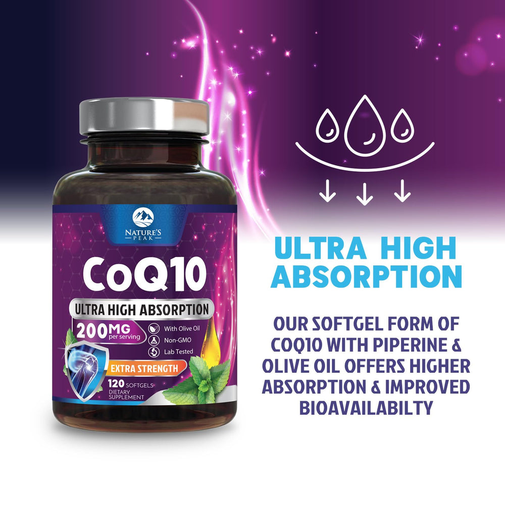 Made in USA CoQ10 softgels bottle