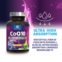 Made in USA CoQ10 softgels bottle