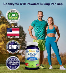 CoQ10 bottle with capsules side view