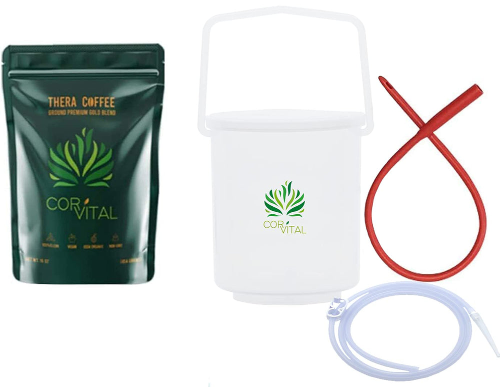 Cor-Vital Coffee Enema Kit with 1 lb enema coffee