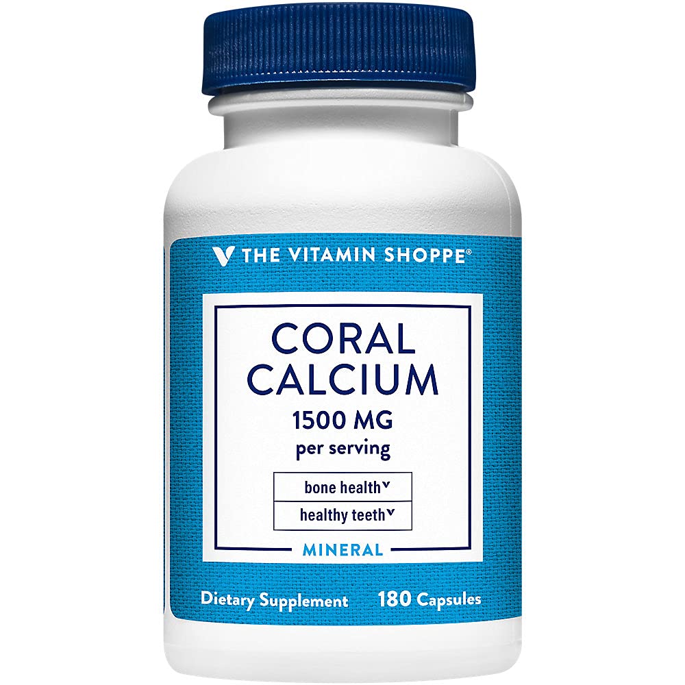 Close-up of coral calcium capsules