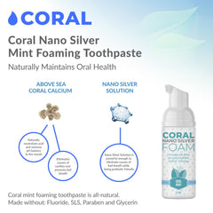 Illustration of coral calcium and nano-silver in toothpaste