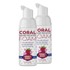 Front view of Coral Nano Silver Kids Fluoride Free Bubble Berry Toothpaste, 4 oz