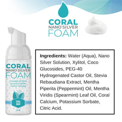 Illustration of coral calcium and nano silver ingredients