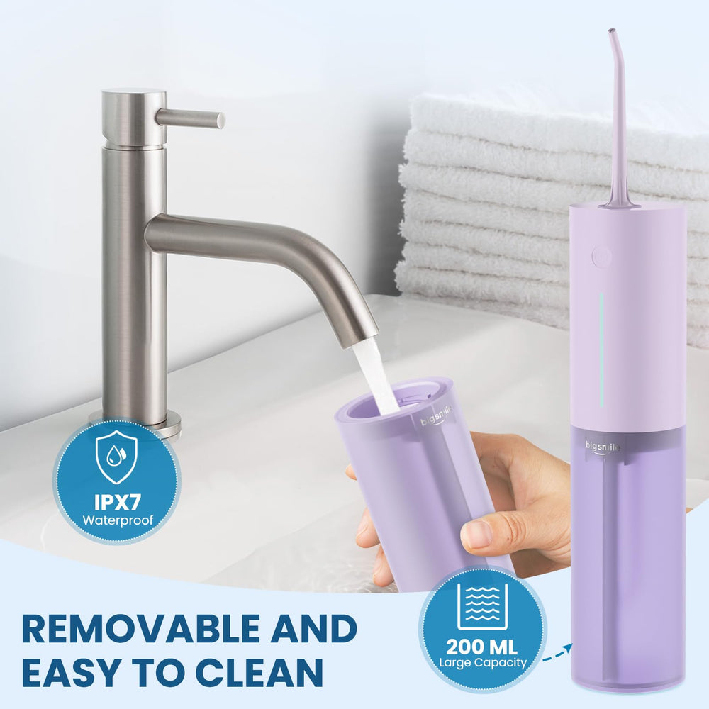 Includes replaceable jet tips for braces and gum care