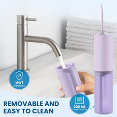 Includes replaceable jet tips for braces and gum care