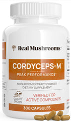 Bottle of Real Mushrooms Cordyceps Capsules
