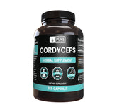 Cordyceps capsules bottle close-up