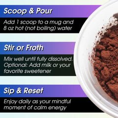 Organic blend featuring Cordyceps, Reishi, Chaga and Shiitake