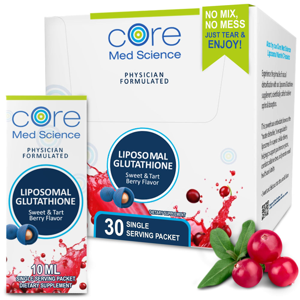 Core Med Science Liposomal Glutathione Berry 30-pack box