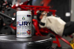 Core Nutritionals Fury Platinum at the gym suggests focused training sessions.