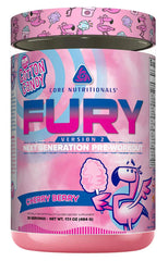 Core Nutritionals Fury V2 powder-scoop shows precise serving size for consistent dosing.