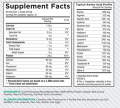 Core Nutritionals Iso Whey allergen-free label communicates lactose, gluten, and soy avoidance